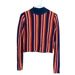 Victor Glemaud x Target  Women's Striped Mock Turtleneck Pullover Sweater - XXS